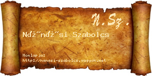 Nánási Szabolcs névjegykártya