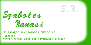 szabolcs nanasi business card